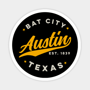 Vintage Austin Bat City Texas USA Magnet